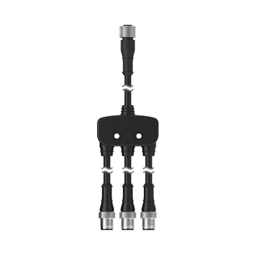 [73256] Banner M12 QD Splitter Cable; 8-pin; 0.3 m Female Branches Unterminated Trunk; 8 m (25 ft); 8x22 GA 25 ft Trunk 1 ft Branch (CSB-UNT825M1281)