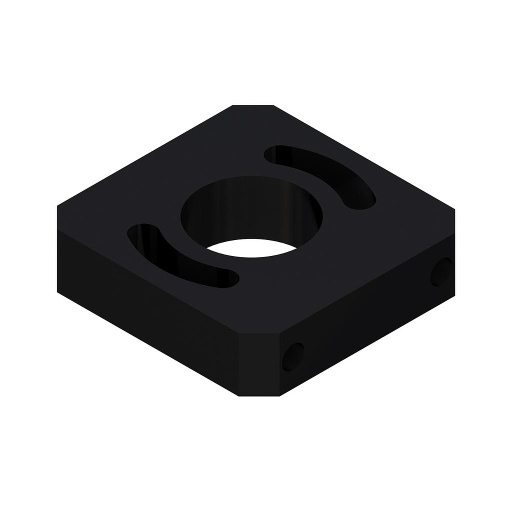 [75115] Banner EZ Screen Type 2 Replacement Part; Mounting Plate for 90 Degree Sensor Direction; Black Anodized Aluminum; User Needs to Supply Two M4 Screws for Through-Hole Mounting; Qty: 1 (USMB-8)