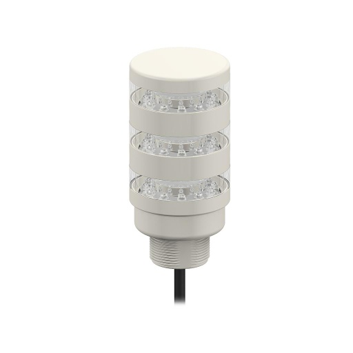 [801107] Banner TL50 Beacon Tower Light, Gray Housing: 3-Color Indicator; Voltage: 12-30 V dc or 24 V ac; Environmental Rating: IP67; Input: Bimodal; Colors: Yellow Red Green; 2 m (6.5 ft) Integral Cable (TL50BLYRGC)