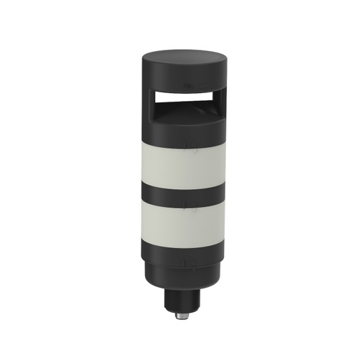[803018] Banner TL70 Tower Light, Black Housing: 2-Color Loud Audible Indicator; Voltage: 12-30 V dc; Environmental Rating: IP65; Input: Bimodal; Colors: Orange Red; 5-pin M12 Integral QD (TL70ORALQ)
