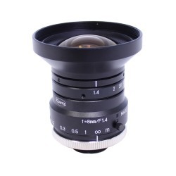 [803862] Banner C-Mount 1 in Format 8 mm Lens; with Focus & Aperture Lock; Imager size: 1 in - metal housing; Kowa (LCF08LK1F)