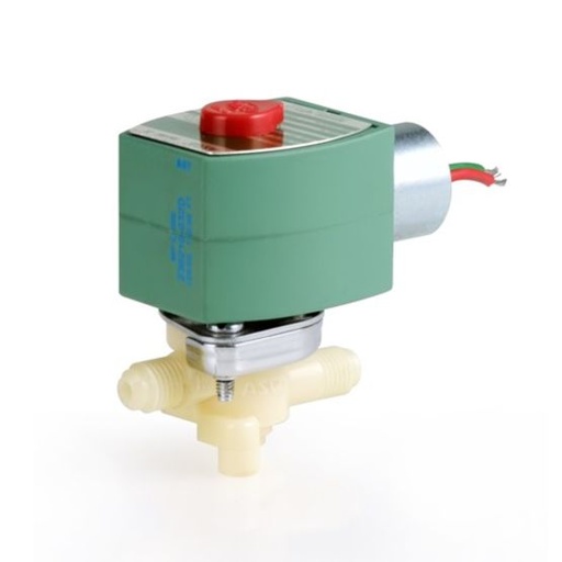 [8260-101-001] 260 Series Corrosion-Resistant Plastic Solenoid Valve (8260), 1/4" NPT, Engineered Plastic, 2 Way-2/2 NC