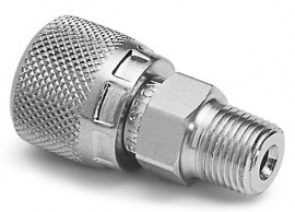 [QTHA-1MSA] 1/8" male NPT x female Quick-test, no check-valve, S.S.