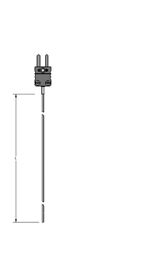 [N23G-012-00-6] Pyromation Type N T/C 12" long,  W/Mini Type N Plug (Male)