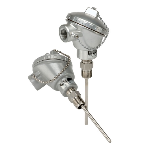 [915--330/1100-1-C21U-8-23P1-060-2] NoShok 915 Series Industrial RTD, Single 3-Wire, 1/4" OD x 6" SS Stem, PP Head