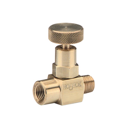 [102-FFB-PM1] 100 Series Mini, Hard Seat Needle Valve, 1/4" NPT, Female x Female, Brass, 0.172" Orifice w/Panel Mount