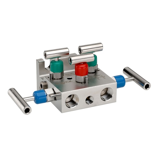 [5530-FFC] 5530 Series 5-Valve Natural Gas Manifold Valve, Soft Seat, 1/2" NPT Female x 1/2" NPT Female, Steel, 0.375" Orifice