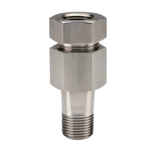 [104-SAS] 1/2" NPT M - F 316 SS Swivel Adapter