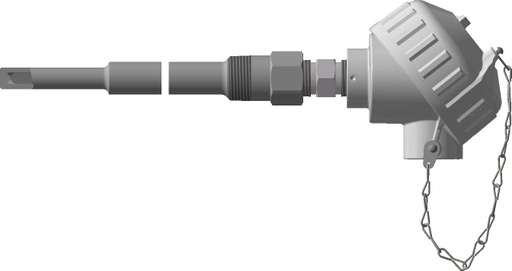 [RBF185L483-S4D1409-SC-8HN63] 3 WIRE 100OHM RTD WITH THERMOWELL, 14" OVERALL LENGTH, WHITE POLY HEAD
