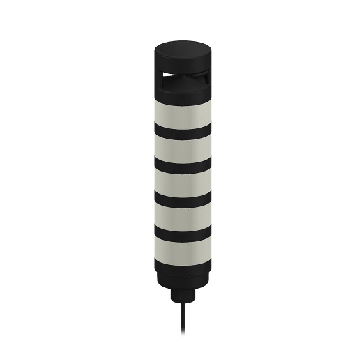 [806146] Banner TL70 Tower Light; Black Housing: 5-Color Audible Indicator; Voltage: 12-30 V dc; Environmental Rating: IP65; Input: Bimodal; Colors: Green Yellow White Blue Red; 150 mm (6 in) 8-pin M12 PVC Pigtail QD (TL70GYWBRAQP)