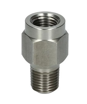 [4001524] Wika 910.12.100 Series Porous Snubber, Stainless Steel, 1/4" NPTM to 1/4" NPTF, 15000 psi