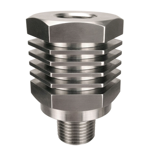 [52827339] Wika 910.32.100 Series Mini Cooling Adaptor, 316L SS, 1/2" NPTF to 1/2" NPTM, 6000 psi