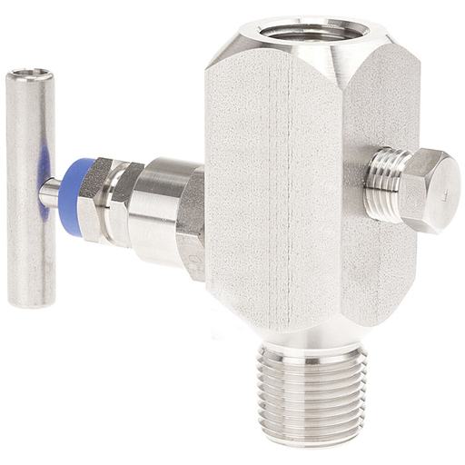 [81640827] IV291 Series IV291 Series Standard 90° Angled Connection Valve, 316/316L SS, 1/4" NPTF to 1/4" NPTF, 6000 psi