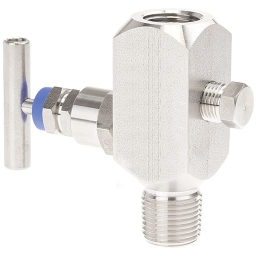 [81646498] Wika IV291 Series IV291 Series Standard 90° Angled Connection Valve, 316/316L SS, 1/2" NPTF to 1/2" NPTF, 10000 psi