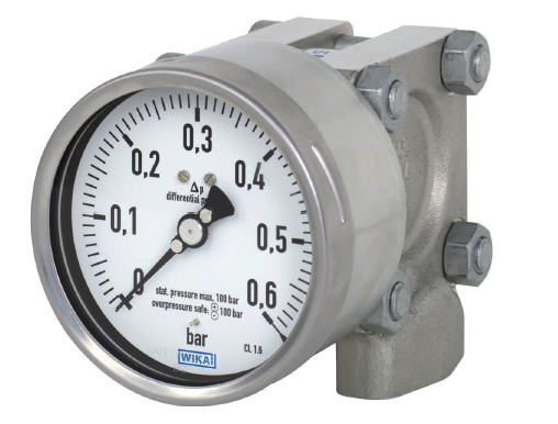 [52766376] Type 733.14 - 4" Differential Pressure Gauge - Stainless Steel, 0-10PSID w/ Hydrotesting and Material Certs