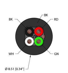 [RF51783] Turck Extremelife™ Cable, Reelfast™ Bulk Cable (BLK,EX60,2STPX18,S-DF,ITCERDB)
