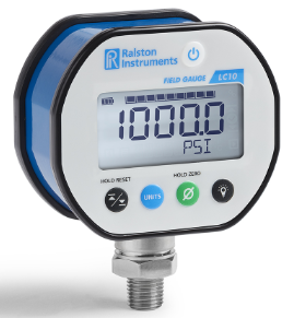 [LC10-GV2M] LC10 pressure gauge, 10000 psi / 700 bar / 70 MPa, 1/4" Male NPT bottom connection