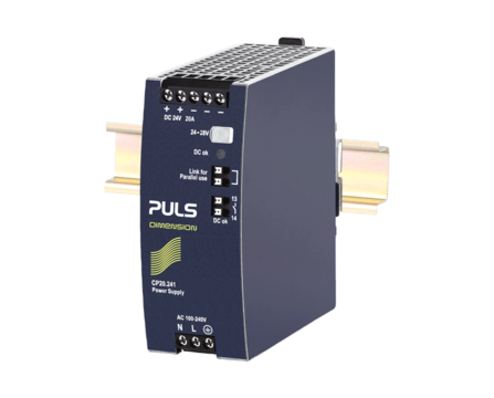 [CP20.241-S1] PULS Power Supply, 480W, 100-240VAC 1PH, 24-28VDC, 20-17.1A with Spring Clamps