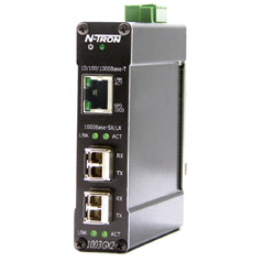 [1003GX2-SX] 1000 Series, 3-Port, N-Tron Gigabit Industrial Ethernet Switch, LC 550m