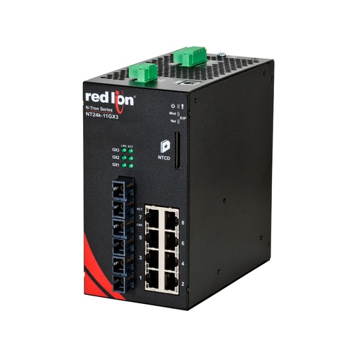 [NT24k-11GXE3-SC-40-PT] NT24k Series, 11-Port, N-Tron NT24k��-11GXE3 Managed Gigabit Ethernet Switch, SC 40km PTP Enabled