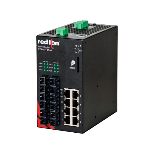 [NT24k-14GX6-SC] NT24k Series, 14-Port, N-Tron NT24k®-14GX6 Managed Gigabit Ethernet Switch, SC