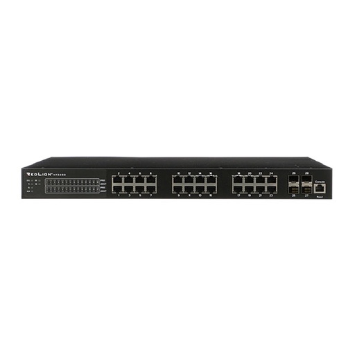 [NT328G-04SFP-AC2] NT-328G Series, 28-Port, NT328 Rackmount Managed Layer 3 Ethernet Switch, 4 SFP+ ports, Dual AC