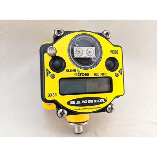 [80967] | DISCONTINUED | Banner DX80 Star 900 mHz Node 150 mW IP67 (DX80N9X1S2A1)