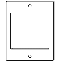 [PMKCC300] 60 x 75 mm Panel Mount 2 Piece Kit for C48, T48 and PXU