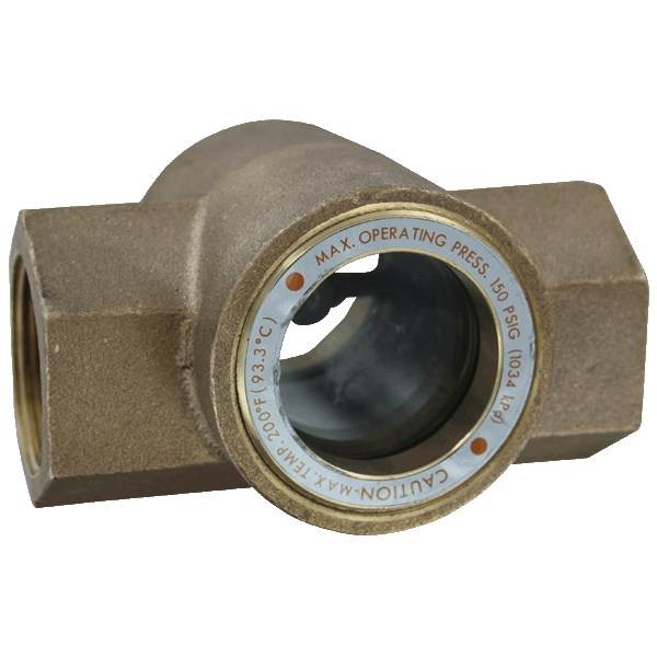 [SFI-100-2] SIGHT FLOW INDICATOR 2" SINGLE WINDOW BRONZE BODY, ABS IMPELLER