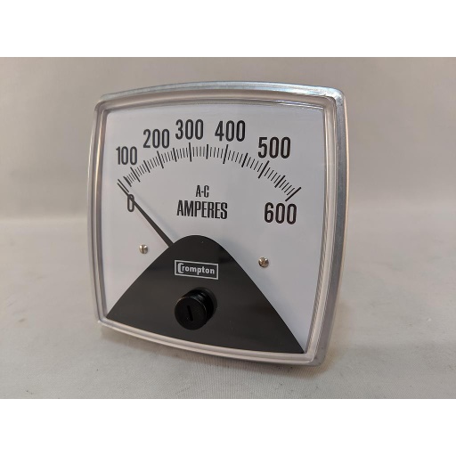 [016-01AA-FA4D-S2] CROMPTON Model 16, 3.5" Short Scale Moving Coil 0-1 mA input, 0-75 KW scale