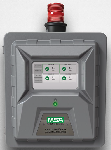 [A-CG5000-0-8-1-0-M] MSA Safety Chillgard 5000 Refrigerant Monitor, 8 Sample Points, w/ Strobe