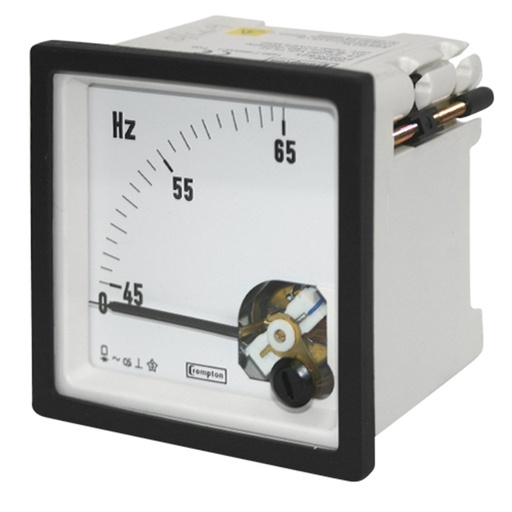 [083-05NH-NG2J-SH] CROMPTON MODEL 083- 50MM (2 INCH) SQUARE SEALED LONG SCALE, MOVING COIL DC VOLTMETER