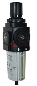 [P39354-110] ARO Piggyback Filter/Regulator-Metal Bowl 3/4" 0-140PSI