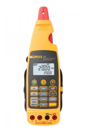 [5160682] FLUKE 773 MILLIAMP PROCESS CLAMP, w/ CAL TRACEABLE W DATA METER