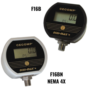 [F16B3PSIG-5] Cecomp F16B Series Battery Powered Digital Pressure Gauge with Min/Max & Selectable Units