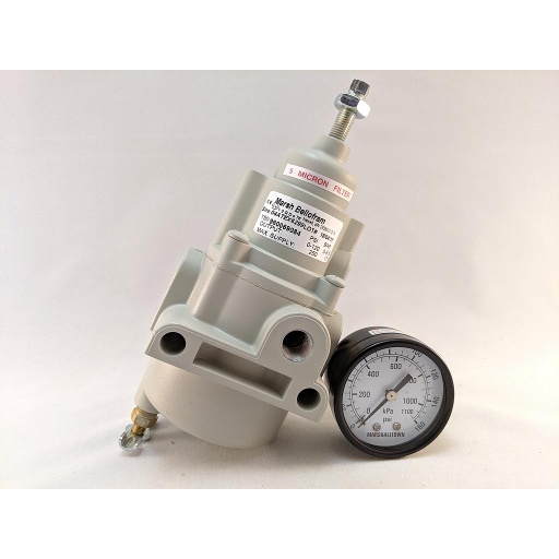[960-063-008] Bel-Gas, Regulator Type T40, 1/4" NPT Ports, 0-10 PSI Range, w/ Gauge