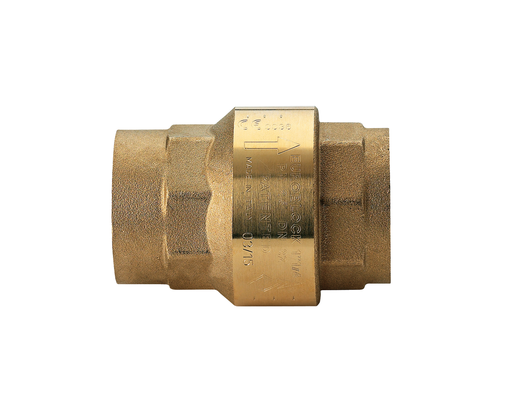 100002 / 100003 Euroblock Series, High Flow Rate Brass Spring Loaded Check Valve FNPT Threaded w/NBR Seat