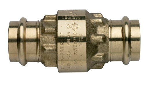 100612LF Lead Free Series, High Flow Rate Spring Loaded, Brass Check Valve w/ EURO-PRESS Connections