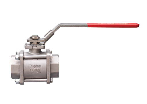 [7100] 710061 / 710062 / 710085 Radiomont Series Full Port 3 pc. Ball Valve w/ ISO 5211 Pad and Double "D" Stem for Steam