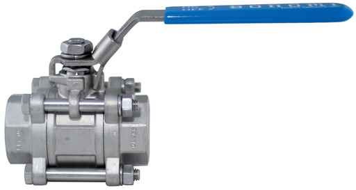 [71] 710LL / 711LL / 712LL North America Series Full Port 3 pc. Stainless Steel Ball Valve w/ Locking Lever
