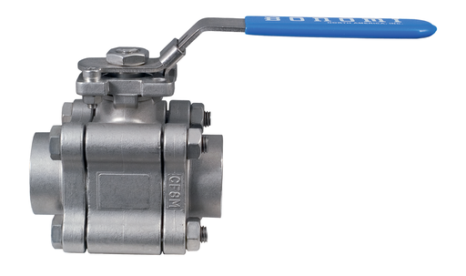 [73] 730LL / 731LL / 732LL North America Series Full Port High Performance 3 pc. Stainless Steel Ball Valve w/ Locking Lever and ISO 5211 Mounting Pad