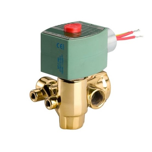 317 Series Brass, 1/4" NC, Air Only, 3-Way Quick Exhaust Solenoid Valve