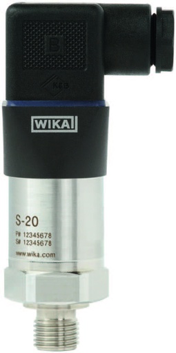 [67227052] Wika S-20 Pressure Transmitter, 0-2.5 Bar, 4-20mA, 1/2" NPT