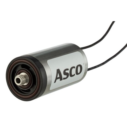 [411L2324HVS] 411 Series Miniature Solenoid Valve, 10-32 UNF, 24 VDC, PBT, 3 Way-3/2 U, SS Body