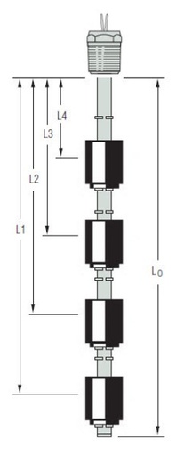 [W1128279] LS-700 Level Switch LS-700-2-SS-BN-SPST-020-GR1-4