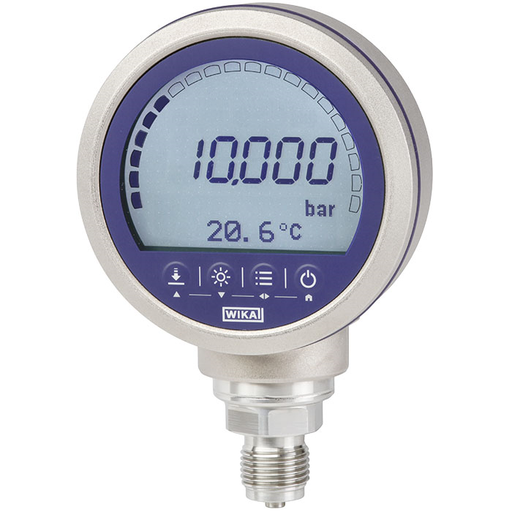 [52797741] Wika CPG1500 Precision Digital Pressure Gauge, 10,000 PSI Range, 1/4" NPT, Accuracy: 0.05 % FS, DAkkS and A2LA-Calibration Certificates (Both Traceable and Accredited According to ISO 17025)