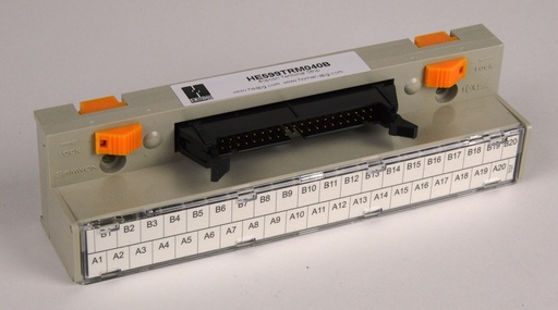 [HE599TRM040] 40pin DIN-rail mounted Terminal Strip for 32 point I/O modules.  Requires 40pin Expansion Cable