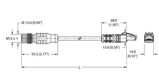 [U-08880] Turck Extension Cable (RSSD RJ45 441-2M)