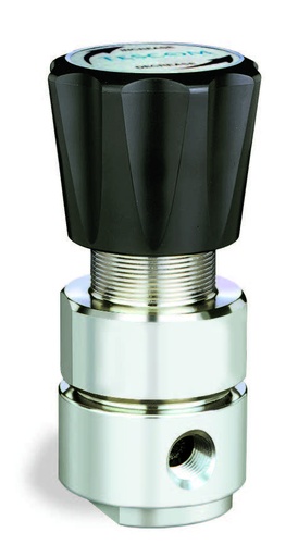 [44-2260-241-010] 44-2200 Series Pressure Reducing Regulator, 316L SS Body, 3500 PSI Max Inlet, 0-25 PSI Outlet, 1/4" NPT Ports, Outlet Gauge Port at 90°