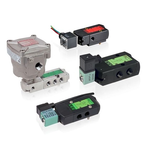 [NF8551B401MODC24/DC] 551 Series Solenoid Spool Valve, 1/4" NPT, 24 VDC, 1/4 X 1/4 Aluminum